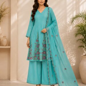 Neerja Firoza Mul Chanderi Suit Set