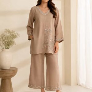 Noor Sandstone Mul Chanderi Co-ord Set