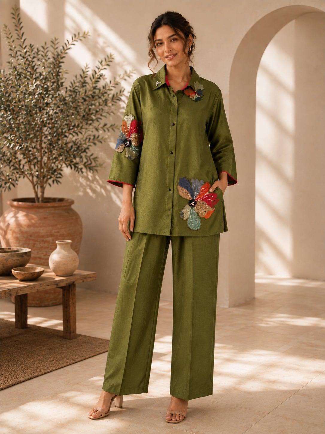 vanika-meher-tussar-silk-co-ord-set